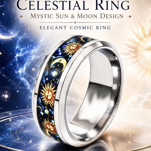 Celestial Garden Pattern Band Ring