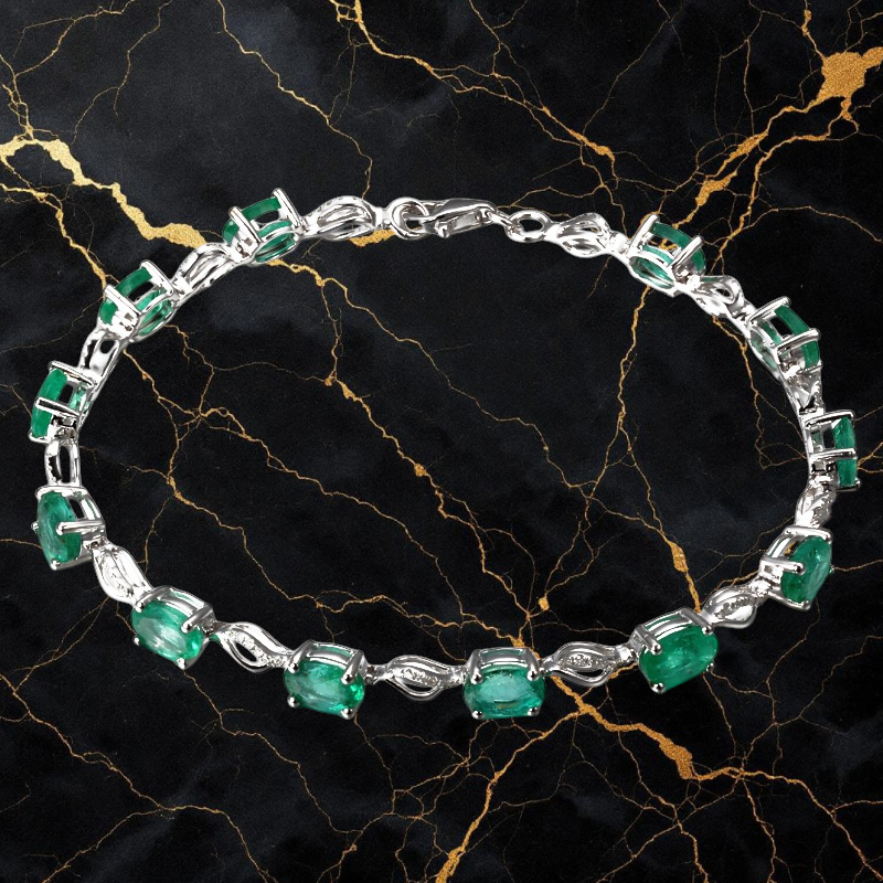 Verdant Stone Link Bracelet