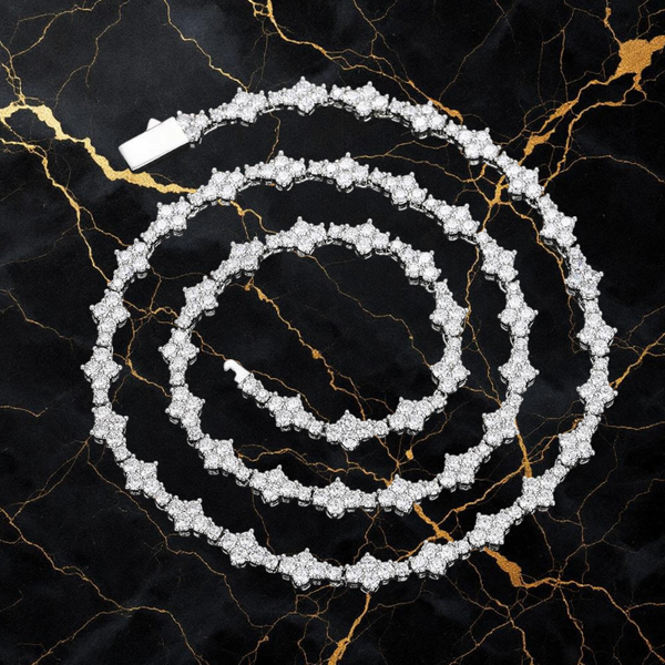 Star-Link Tennis Necklace