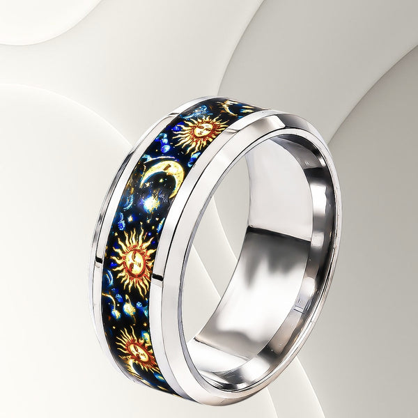 Celestial Garden Pattern Band Ring