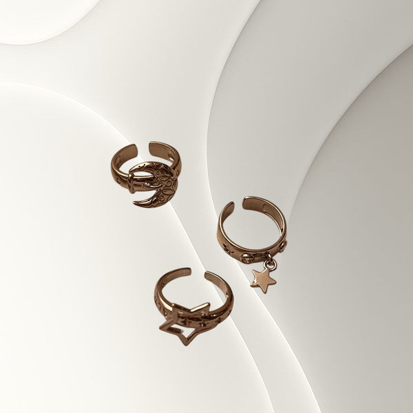 Celestial Grunge Open Ring