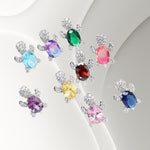 Celestial Turtle Crystal Stud Earrings Set
