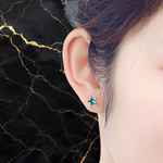 Celestial Star & Crescent Stud Earrings