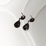 Obsidian Eclipse Teardrop Earrings