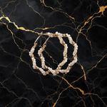 Twisted Pearl Hoop Earrings