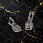 Lumina Geometric Zircon Drop Earrings