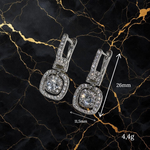 Lumina Geometric Zircon Drop Earrings
