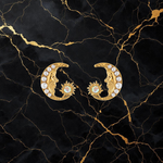 Eclipse Pearl & Celestial Stud Earrings