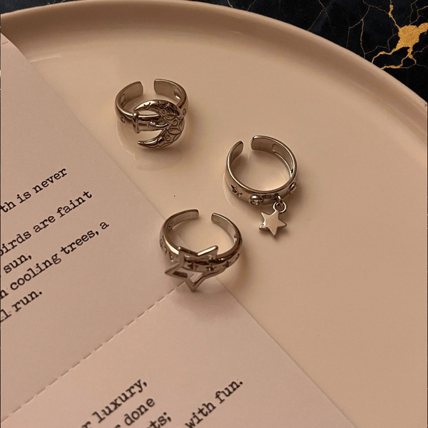 Celestial Grunge Open Ring