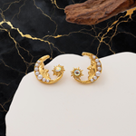 Eclipse Pearl & Celestial Stud Earrings