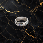 Cosmic Stardust Zircon Band Ring